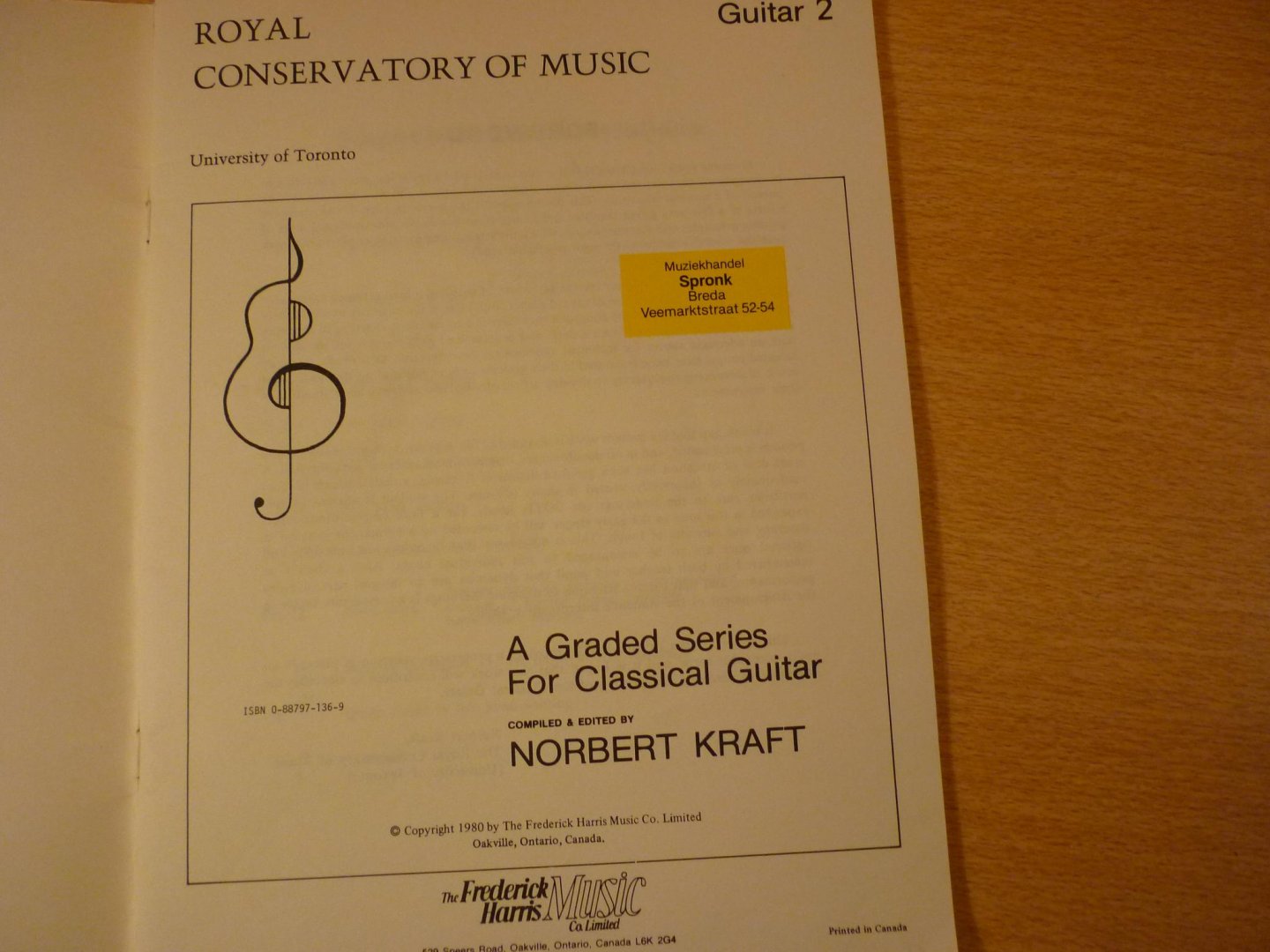 Kraft; Norbert - Royal Conservatory of music - Guitar 2; A graded series for classical guitar