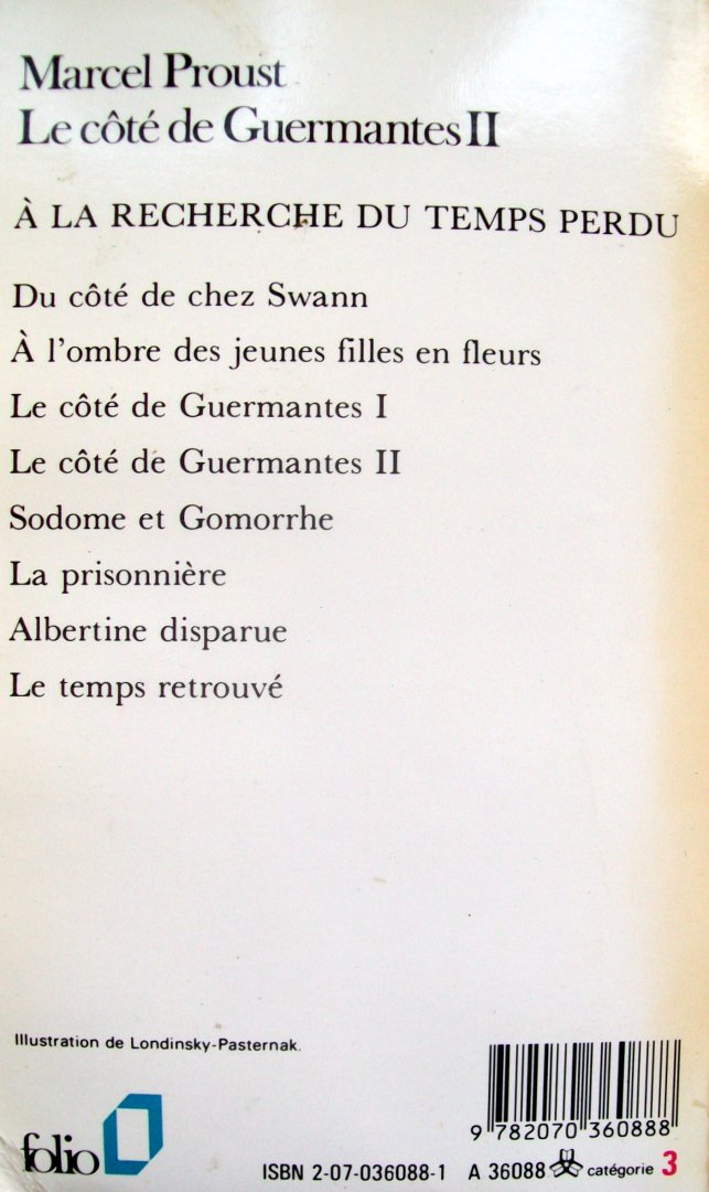 Proust, Marcel - Le côté de Guermantes II (Ex.1) (FRANSTALIG)
