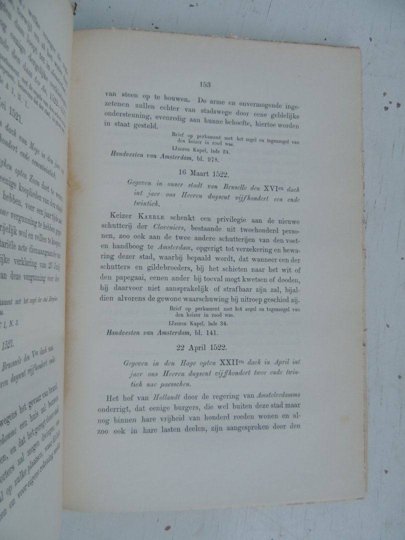 Scheltema, Dr. P. - Inventaris van het Amsterdamsche Archief: EERSTE DEEL - charters of perkamenten brieven