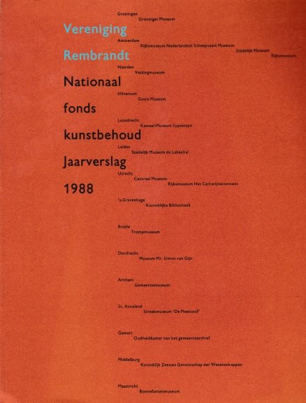 Vereniging Rembrandt - Verslag over het jaar 1988