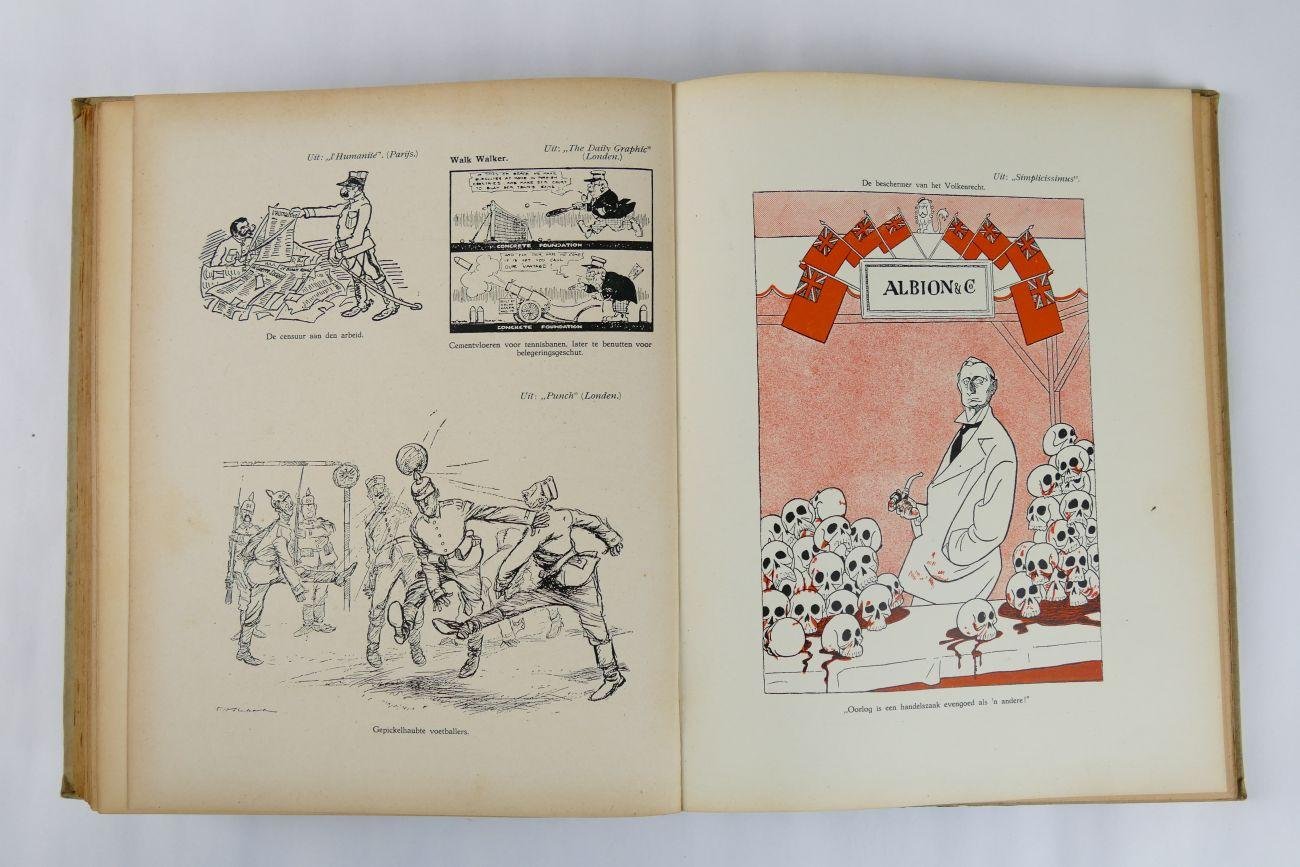 Feith, Jan - De oorlog in prent. Karikaturen uit de verschillende landen (5 foto's)