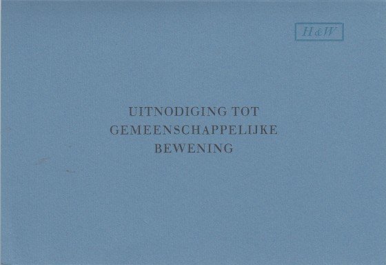 Straten, Hans van - Uitnodiging tot gemeenschappelijke bewening.