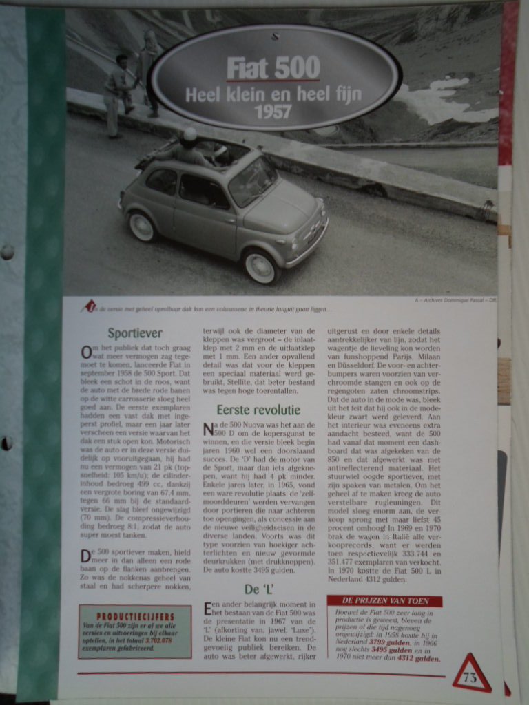 magazine - De eeuw van de automobiel aflevering 24, Fiat 500