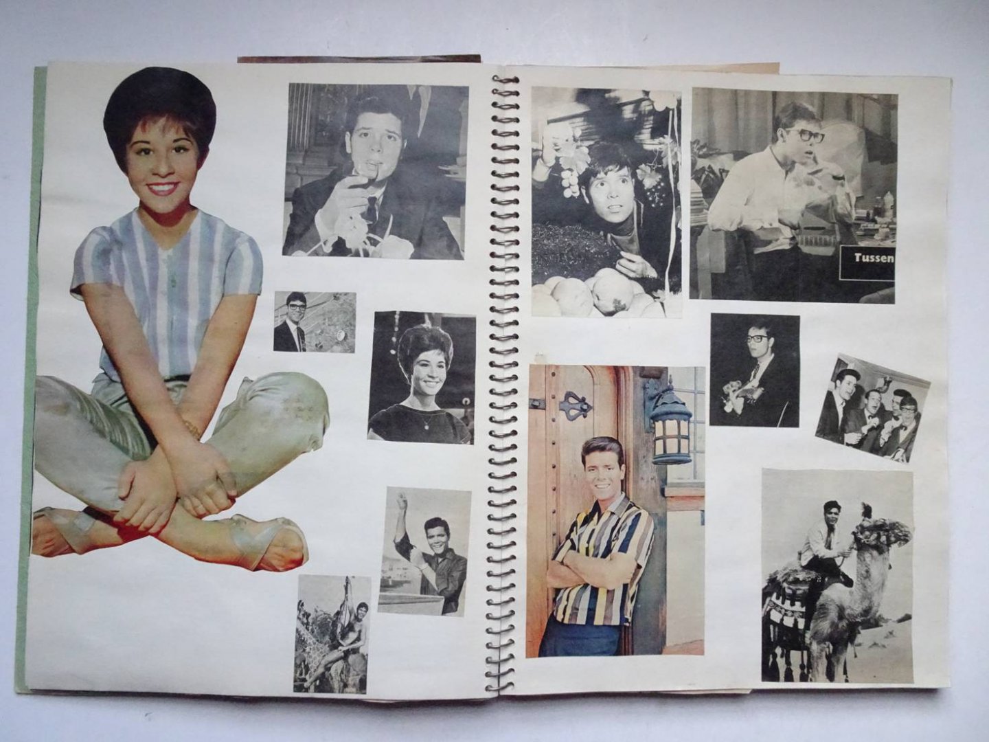 N.n.. - Plakboek met meest ingeplakte foto's uit tijdschriften van o.a The Beatles, the Rolling Stones, Anneke Grönloh, Dave Berry, Ria Valk en vele anderen.