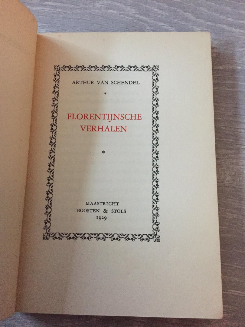 Arthur van Schendel - Florentijnsche verhalen