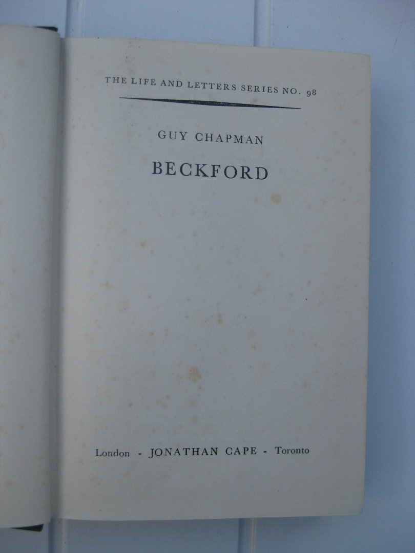 Chapman, Guy - Beckford.