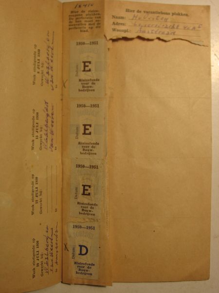  - Boekje vacantiebons Stichting Vacantiefonds Bouwbedrijf