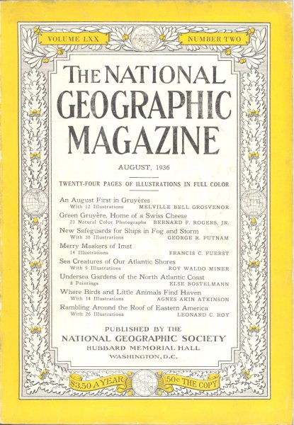 National Geographic - The National Geographic Magazine, augustus 1936
