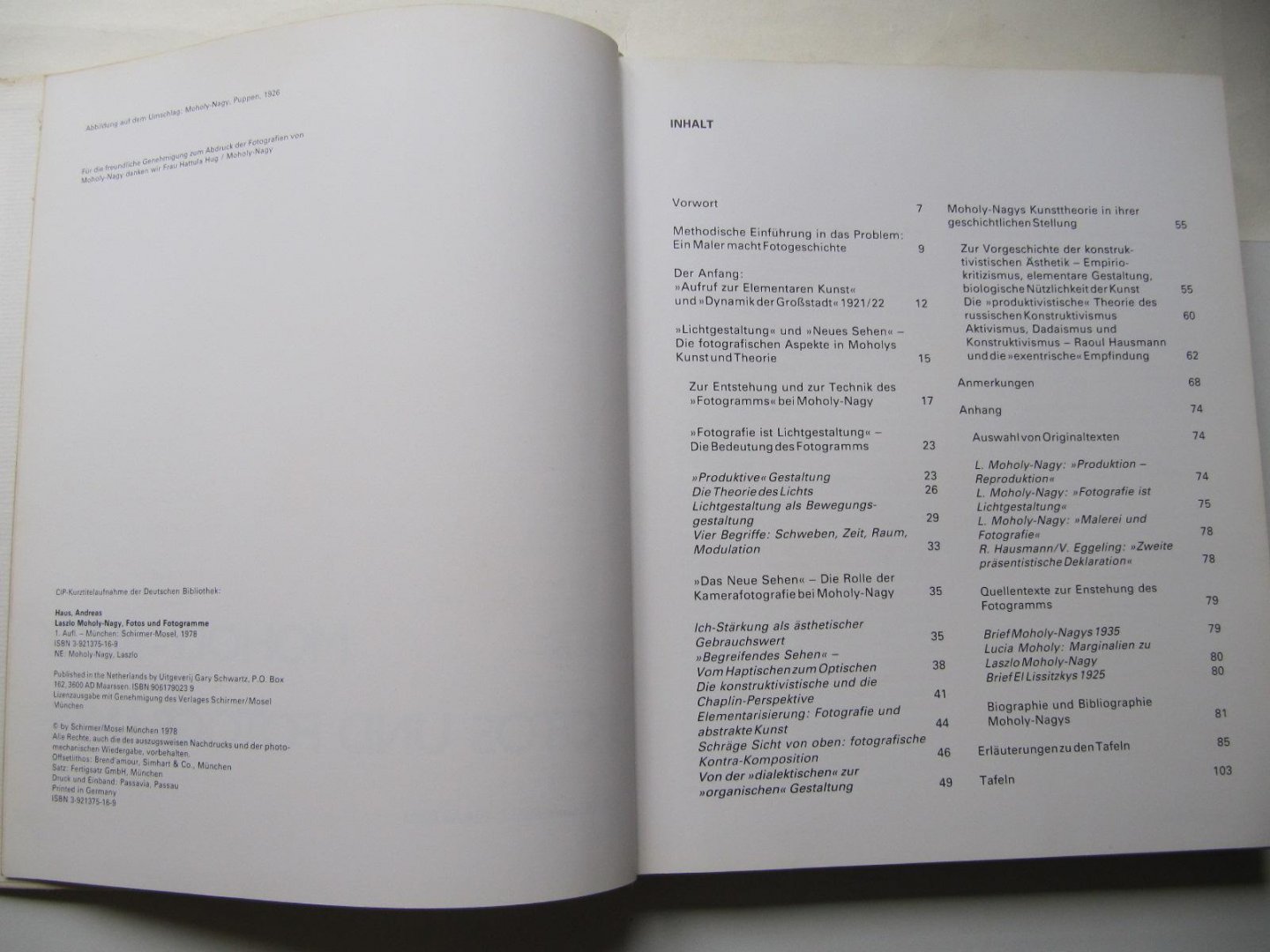 Andreas Haus - Moholy-Nagy, Fotos und Fotogramme