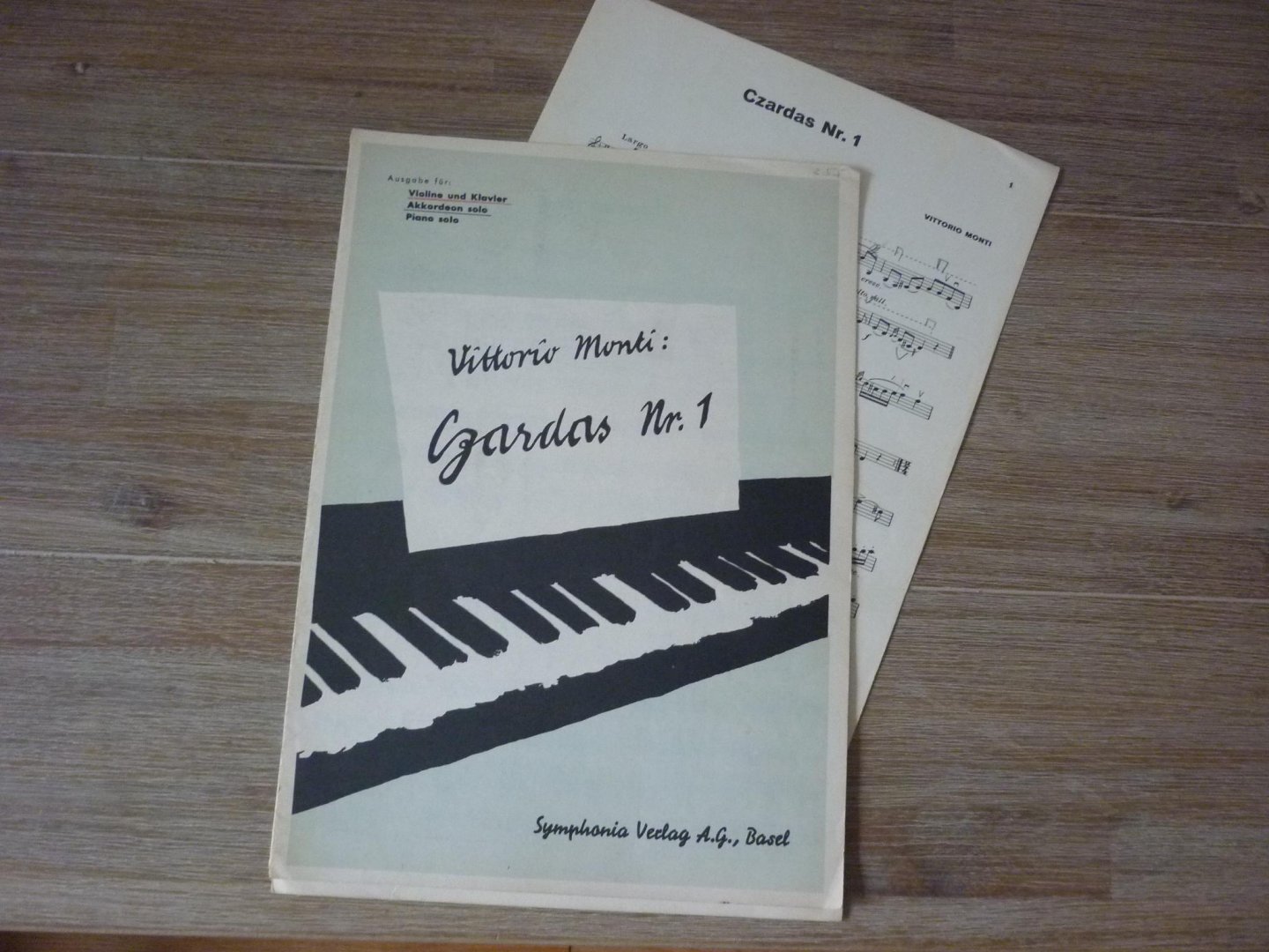 Monti; Vittorio (1868–1922) - Czardas N. 1; Ausgabe fur: Violine ud Klavier  /  Akkordeon solo  /  Piano solo