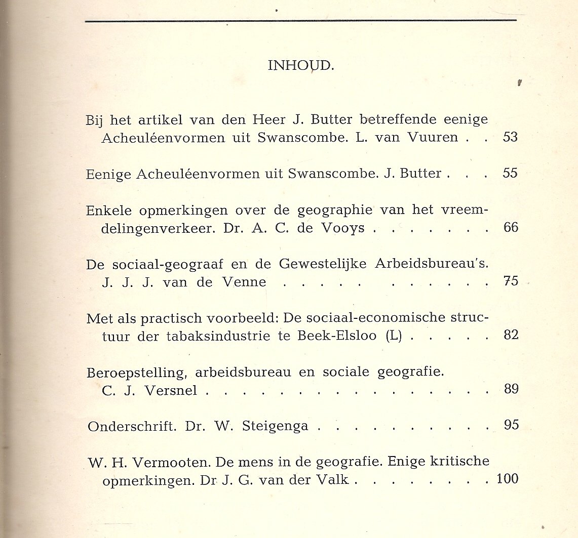 Vuuren, Prof. L. van (onder leiding van ....) - Sociaal Geographische Mededeelingen - 1942 No. 2