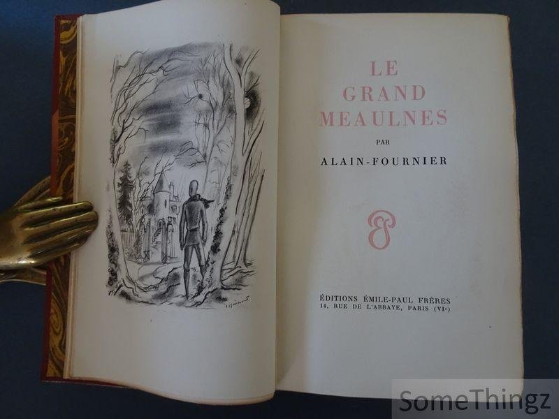 Alain Fournier et André Théboult (ills.). - Le grand meaulnes.  Avec la suite 'Le pays sans nom' d'André Thebault. [Une édition bibliophile limité à 100 exemplaires numérotés, reliée avec une suite ajoutée d'André Thebault à 9 exemplaires hors commerce.]