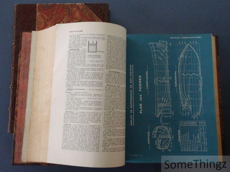 Leon Guillet et M. de Toro (dir.) - Larousse de l'industrie et des arts & métiers. Staitstiques, 1725 gravuresn 14 tableaux, 35 ploanches en noir, 15 planches hors texte en couleurs.