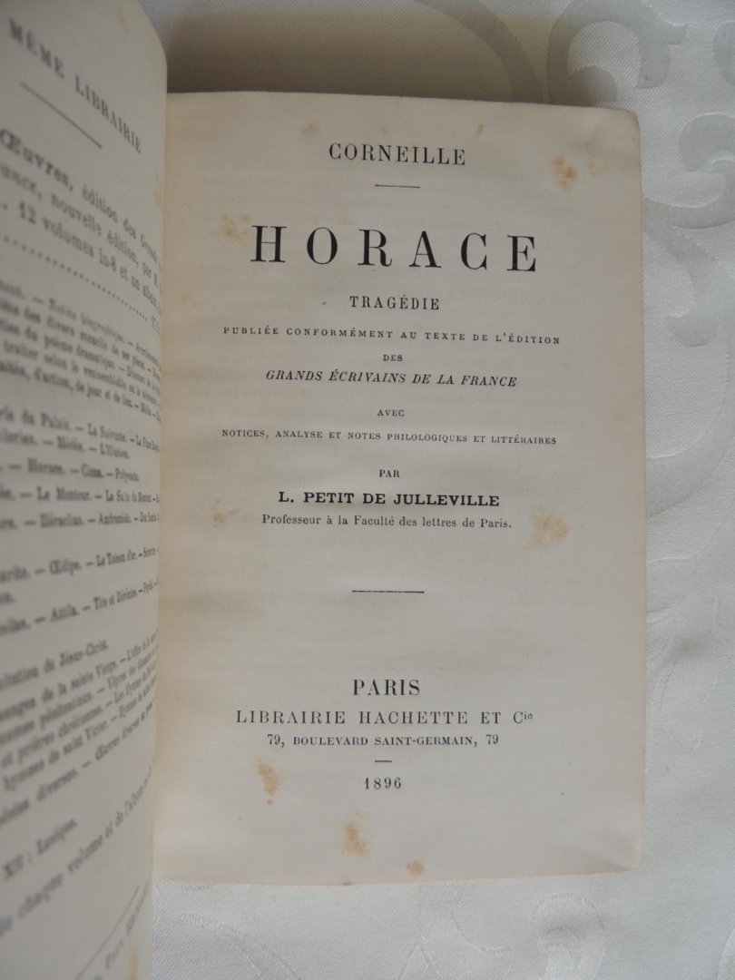 Corneille - Horace - Tragedie
