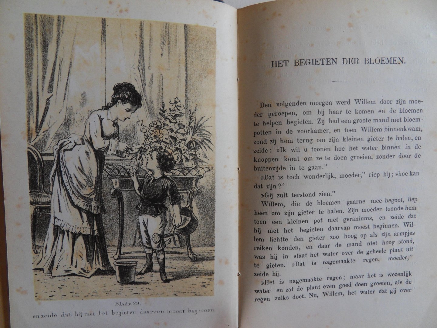 Goeverneur, J.J.A. - De Lente. - Verhaal voor Jonge Kinderen naar het Engelsch. - Met gekleurde plaatjes [ = vier lithografische afbeeldingen ].