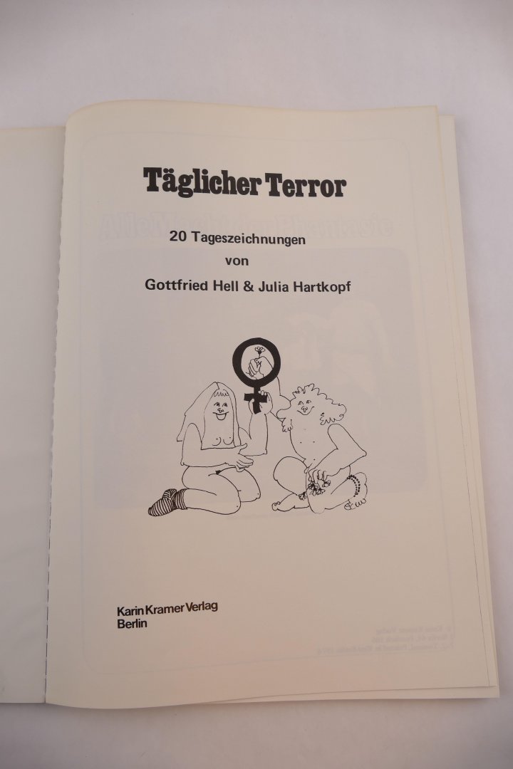 Hell, Gottfried (ill.)/Hartkopf, Julia (ill.) - Täglicher Terror. 20 Tageszeichungen (3 foto's)