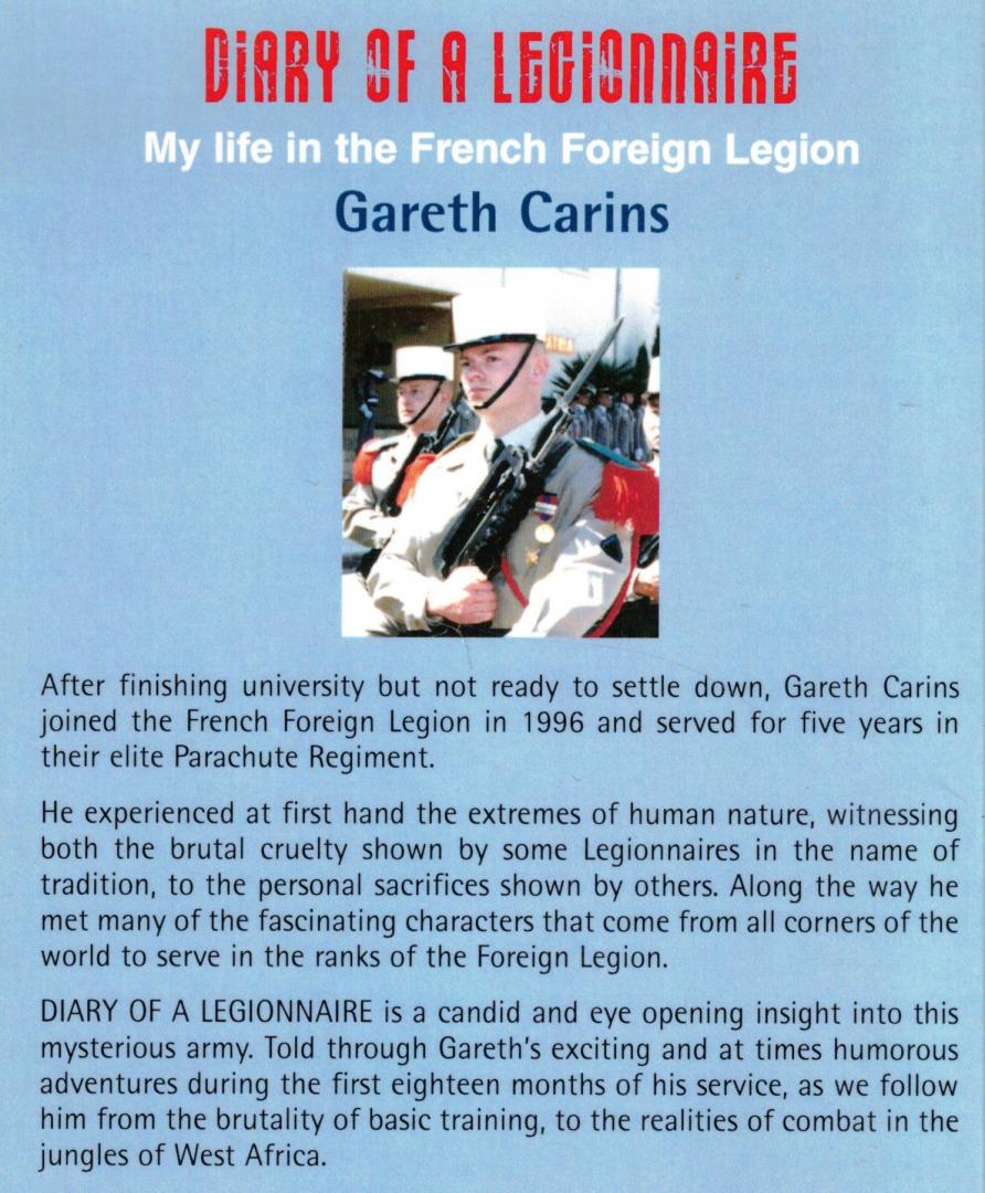 Carins, Gareth - Diary of a Legionnaire / My Life in the French Foreign Legion