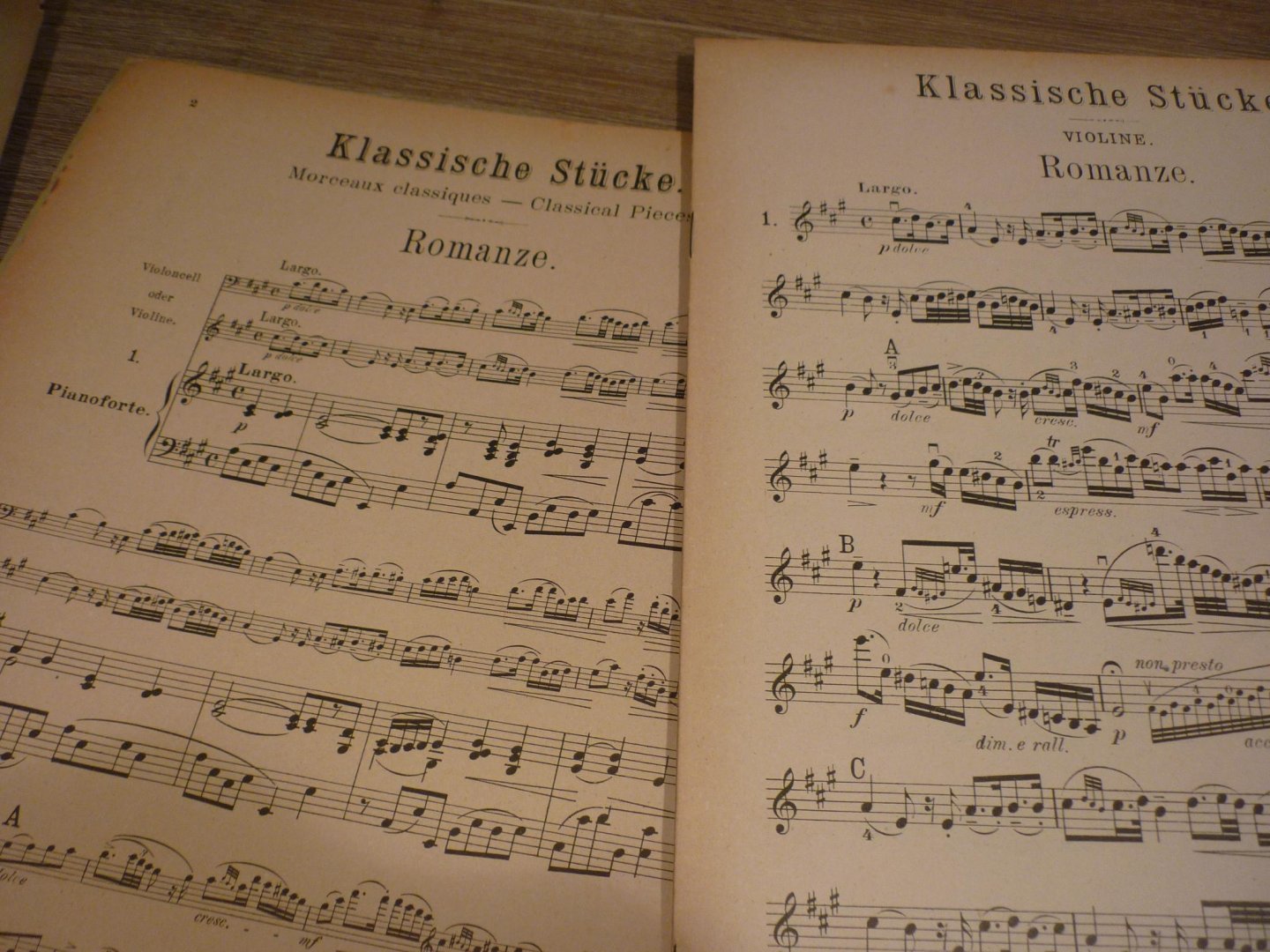 Diverse componisten - Sammlung Klassischer Stucke - Band II; aus werken beruhmter Meister fur Violine mit Pianofortebegleitung (Bearbeitet von Fr. Hermann)