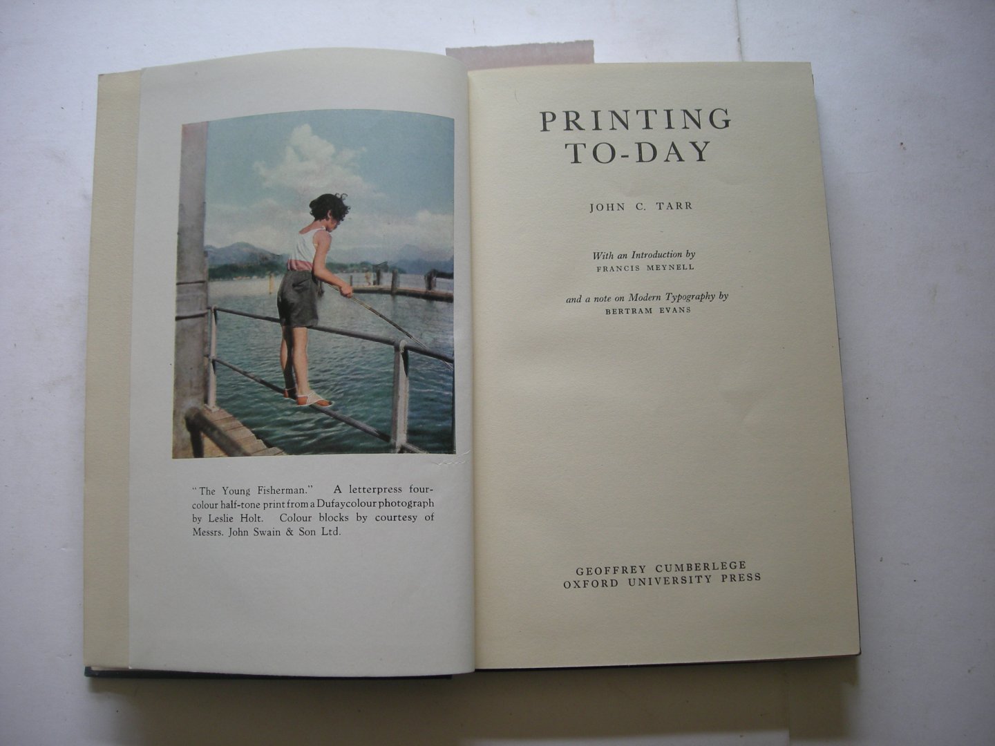 Tarr, John C. / Meynell, F. intro. - Printing To-day, with a note on Modern Typography by Bertram Evans