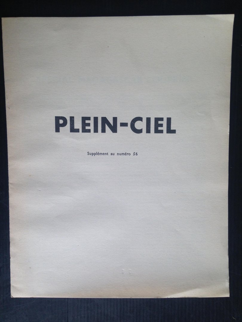  - Supplement 56 bij Journal Plein Ciel, Revue Bimestrielle d?Aviation