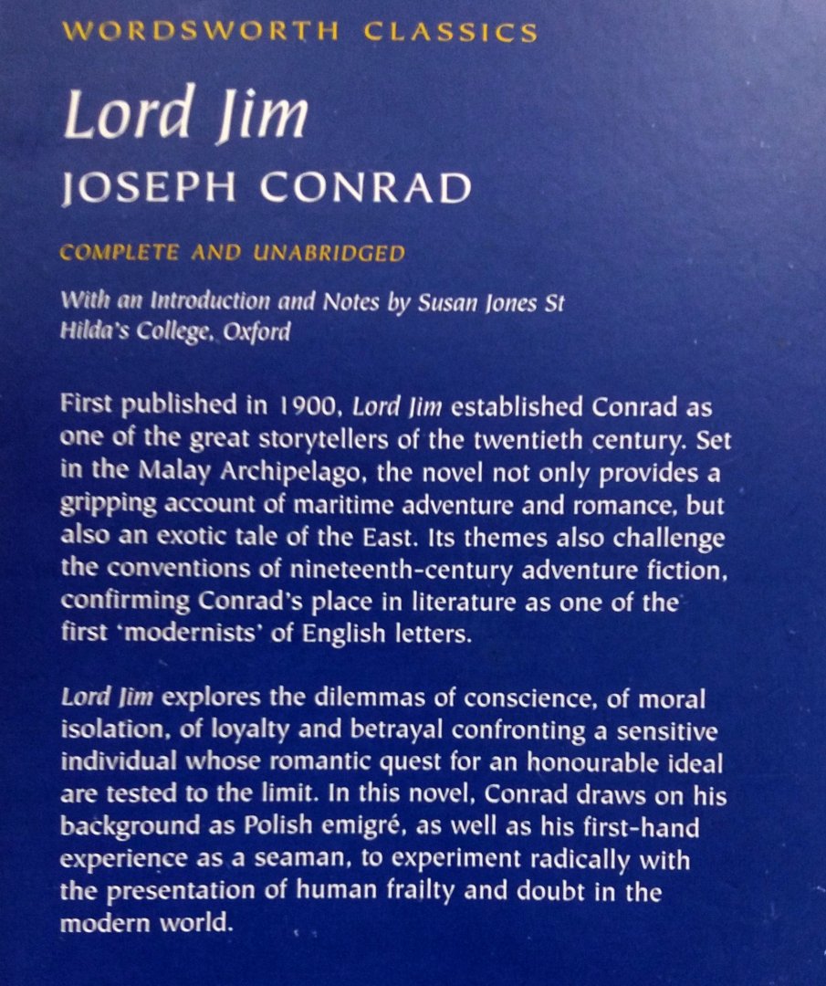 Conrad, Joseph - Lord Jim (Ex.3) (ENGELSTALIG)