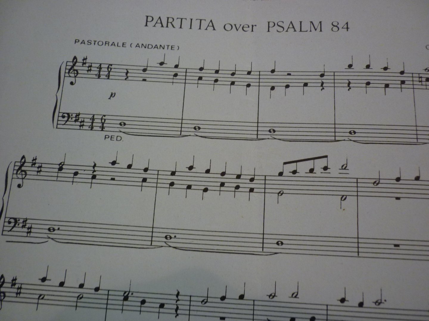 Hansum; Cor - Partita en Fuga over Psalm 84 (Muziek voor- en na de kerkdienst)