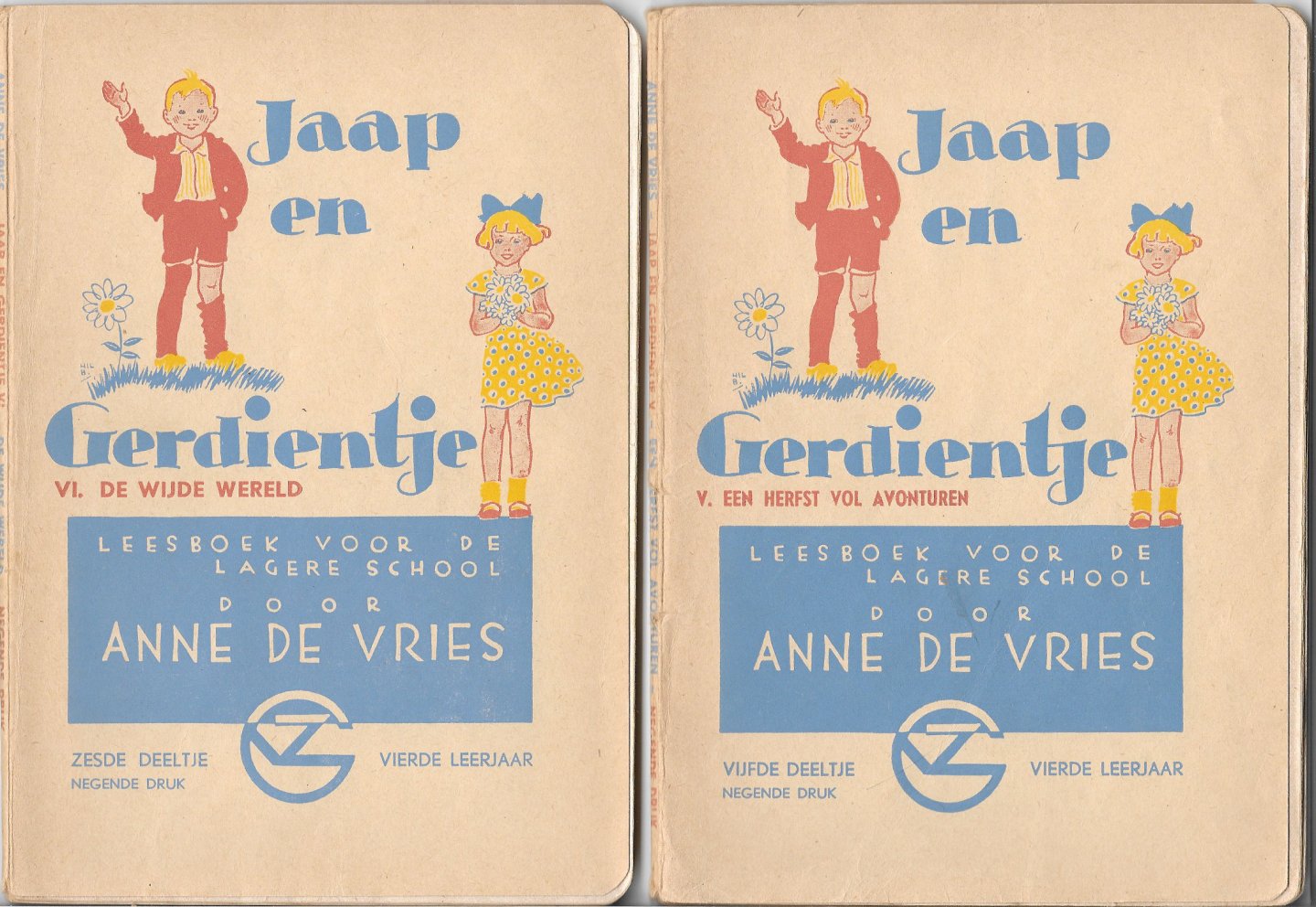 Vries, Anne de - Jaap en Gerdiente, 4 deeltjes.