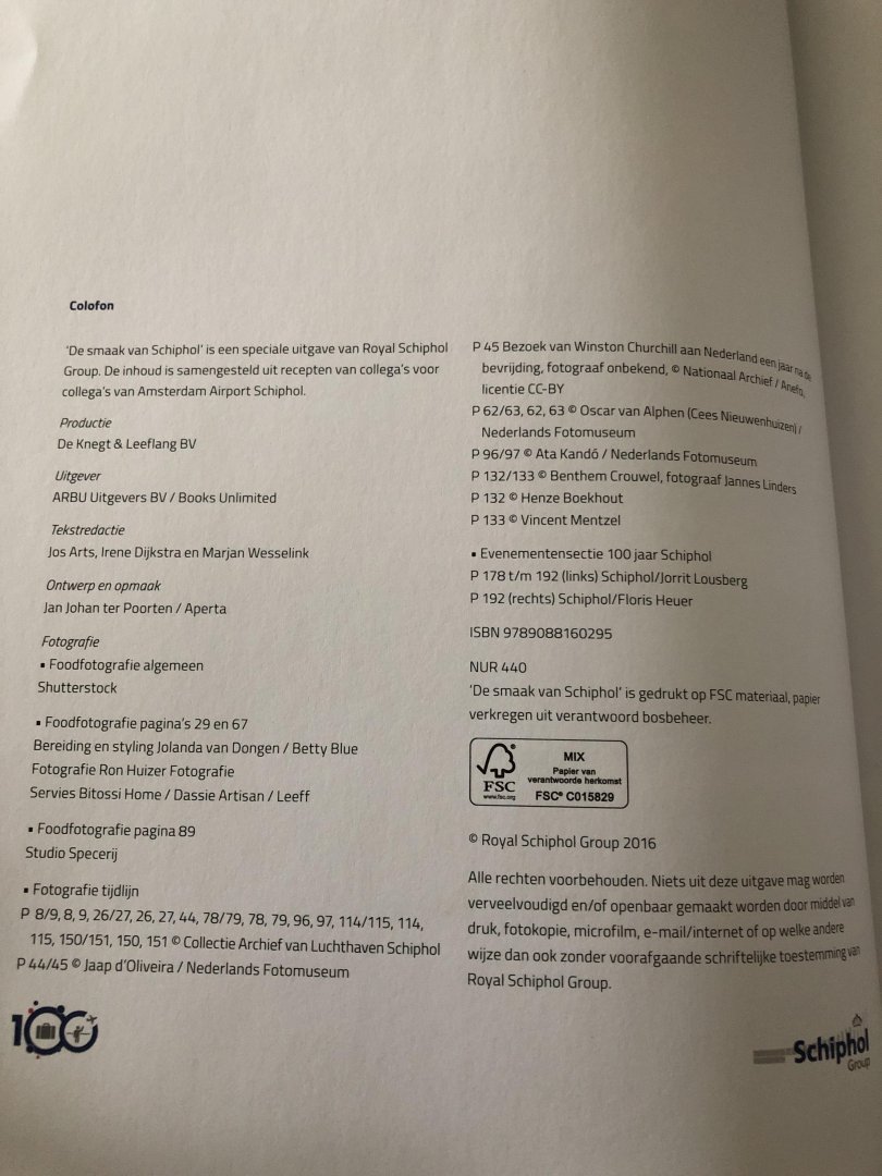 President; Jos Nijhuis - De smaak van Schiphol, de beste recepten van en voor collega’s