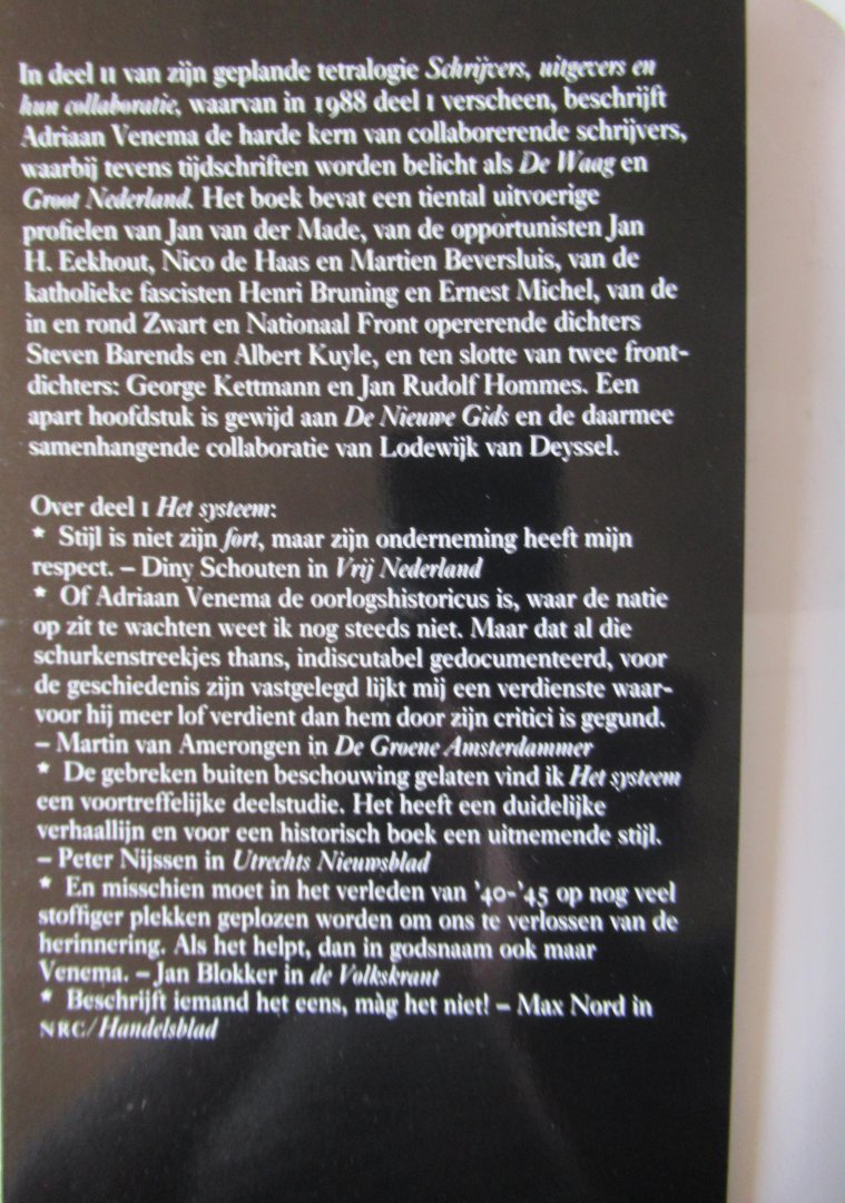 Venema, Adriaan - Schrijvers, uitgevers & hun collaboratie: Het Systeem - S. Vestdijk - De harde kern
