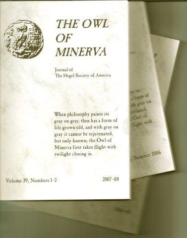  - The Owl of Minerva. Journal of The Hegel Society of America