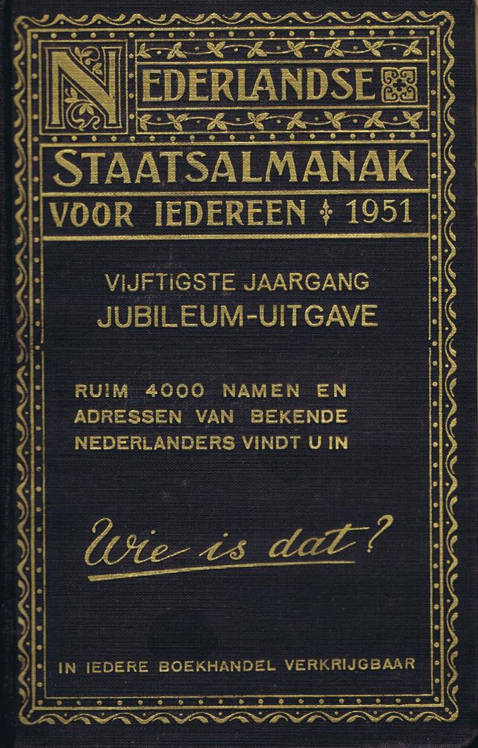 Dijk, L.J. van - Nederlandse Staatsalmanak voor iedereen jaargang 1951