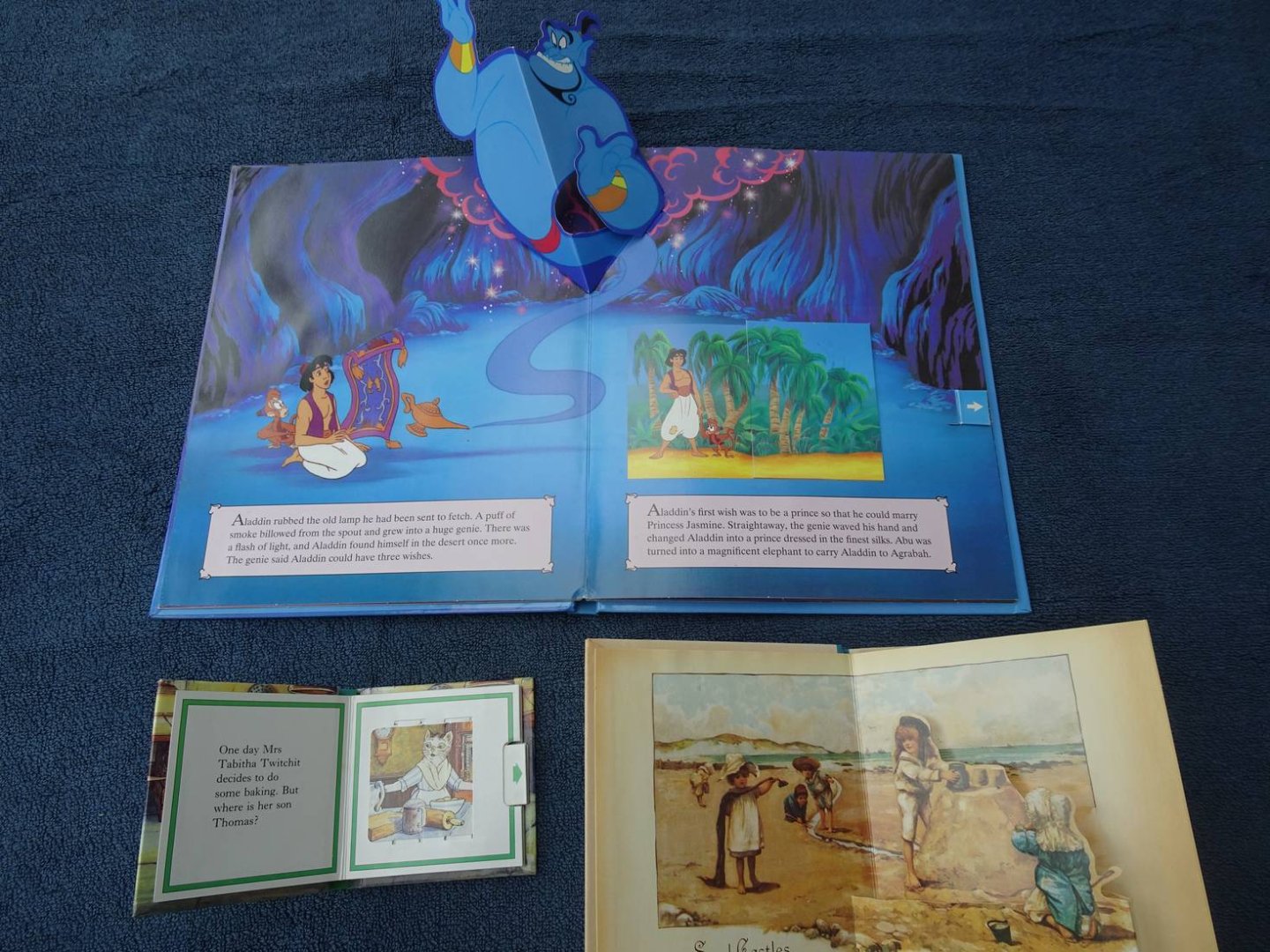 Nister, Ernest, Beatrix Potter & Walt Disney. - Special Days/ Samuel Whiskers. Beatrix Potter little hide-and-seek books. With sliding pictures/ Jemma Puddle-Duck. Beatrix Potter little hide-and-seek books. With sliding pictures/ The Wind in the Willows. The River Bank. A pop-up book/ Aladd...