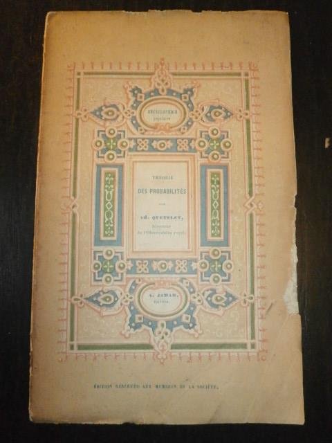 Ad. Quételet - Théorie des Probabilités