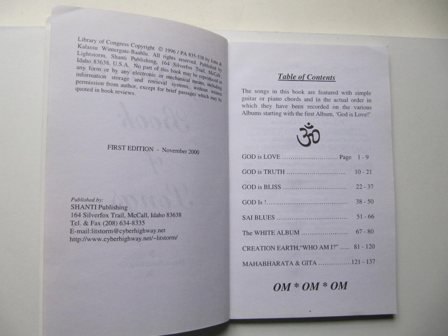 Lightstorm - Book of Songs