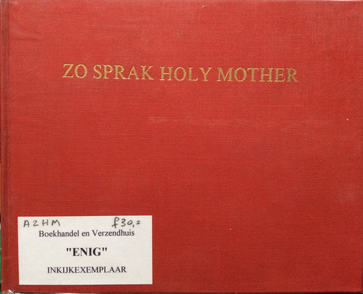 School voor Filosofie, Amsterdam (vertaling) - Zo sprak 'Holy Mother'