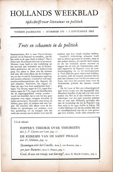 K.L. Poll (redactie) - Hollands Weekblad, vierde jaargang, nummer 170, 5 september 1962