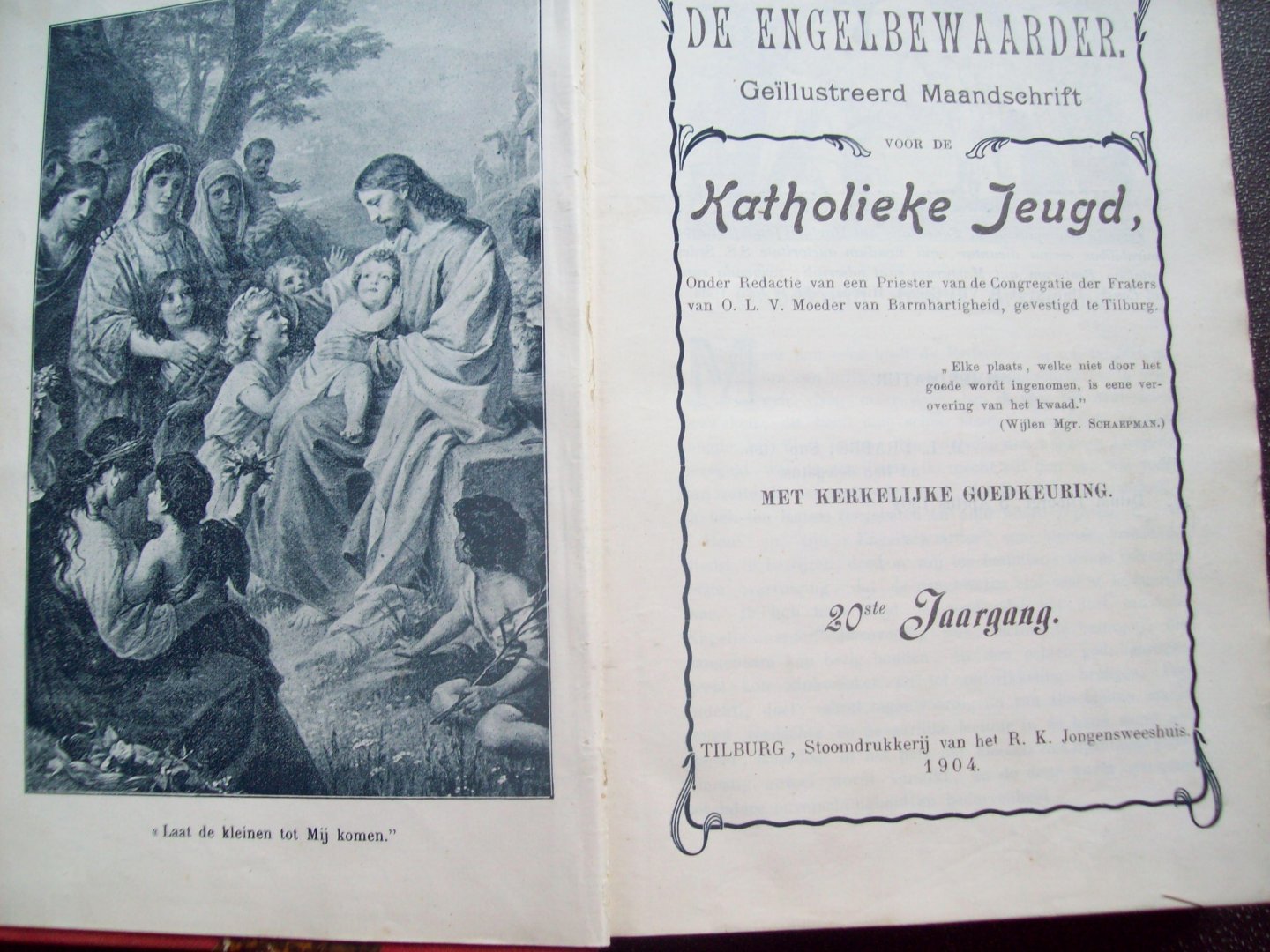 Diversen - "De Engelbewaarder"  Geïllustreerd Maandschrift voor de Katholieke Jeugd 20e Jaargang 1904