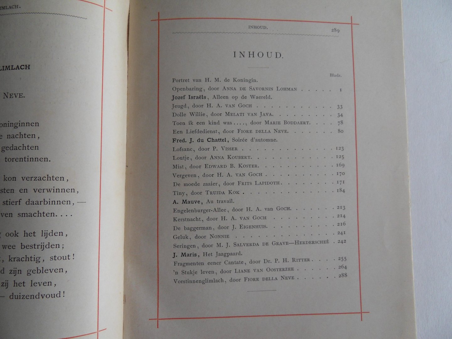 Neve, Fiora della ( onder redactie van ). - Koningin Wilhelmina-Album 1898.