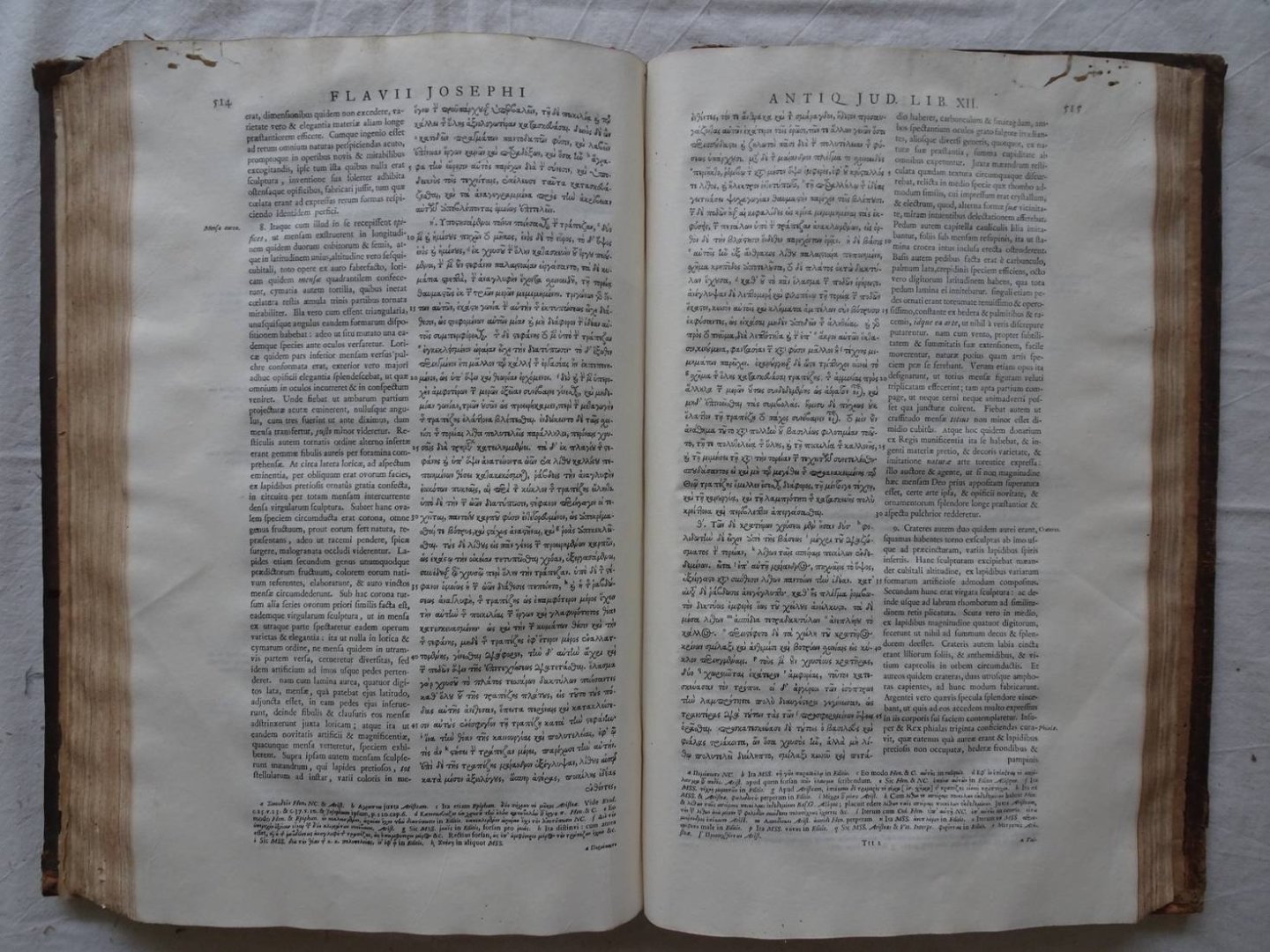 Flavii Josephi (Flavius Josephus) /  Joannes Hudsonus (John Hudson) (Editor and Preface ). - Phlabiou ......pou ta euriskomena. Flavii Josephi Opera omnia, quae reperiri potuerunt. Ad Codices fere omnes cum impressos tum Manuscriptos diligenter recensuit, nova Versione donavit, & Notis illustravit Joannes Hudsonus, S. T. P. Aulae B. M...