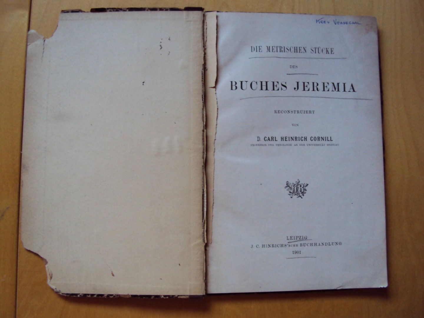 Cornill, Carl Heinrich - Die metrischen Stücke des Buches Jeremia