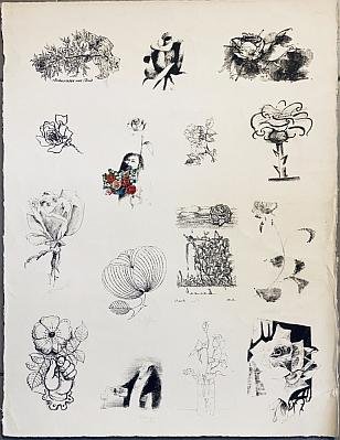 KUIK, William D. - Originele litho vervaardigd ter gelegenheid van het 25-jarig bestaan van Stichting De Roos.