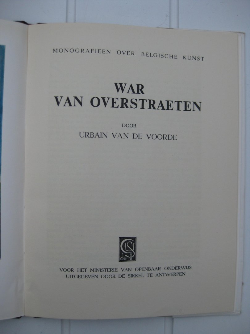 Voorde, Urbain Van de - War van Overstraeten.