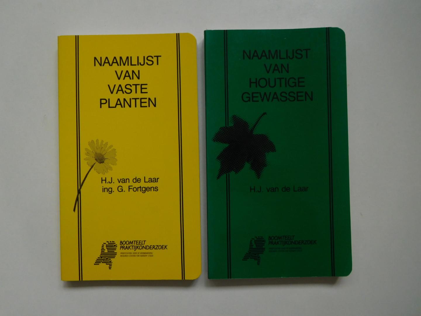 H.J. van de Laar - Naamlijst van vaste planten / Naamlijst van houtige gewassen (in een koop)