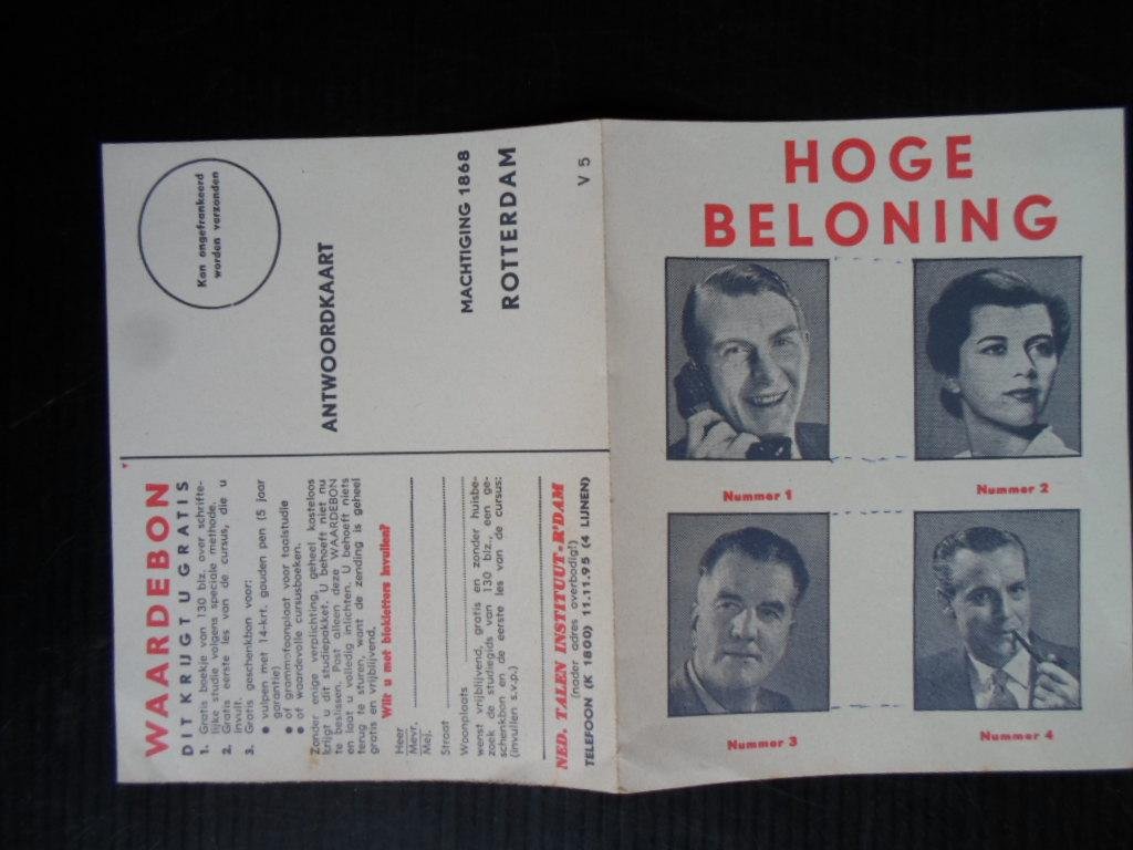  - Hoge beloning