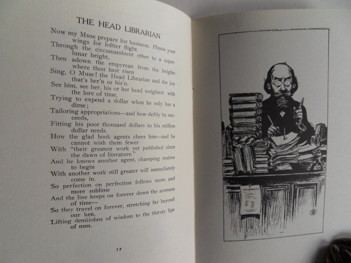 Foss, Sam Walter. - The Song of the Library Staff. [ Printed in 1000 copies ]. [ illustrated by Merle Johnson ].