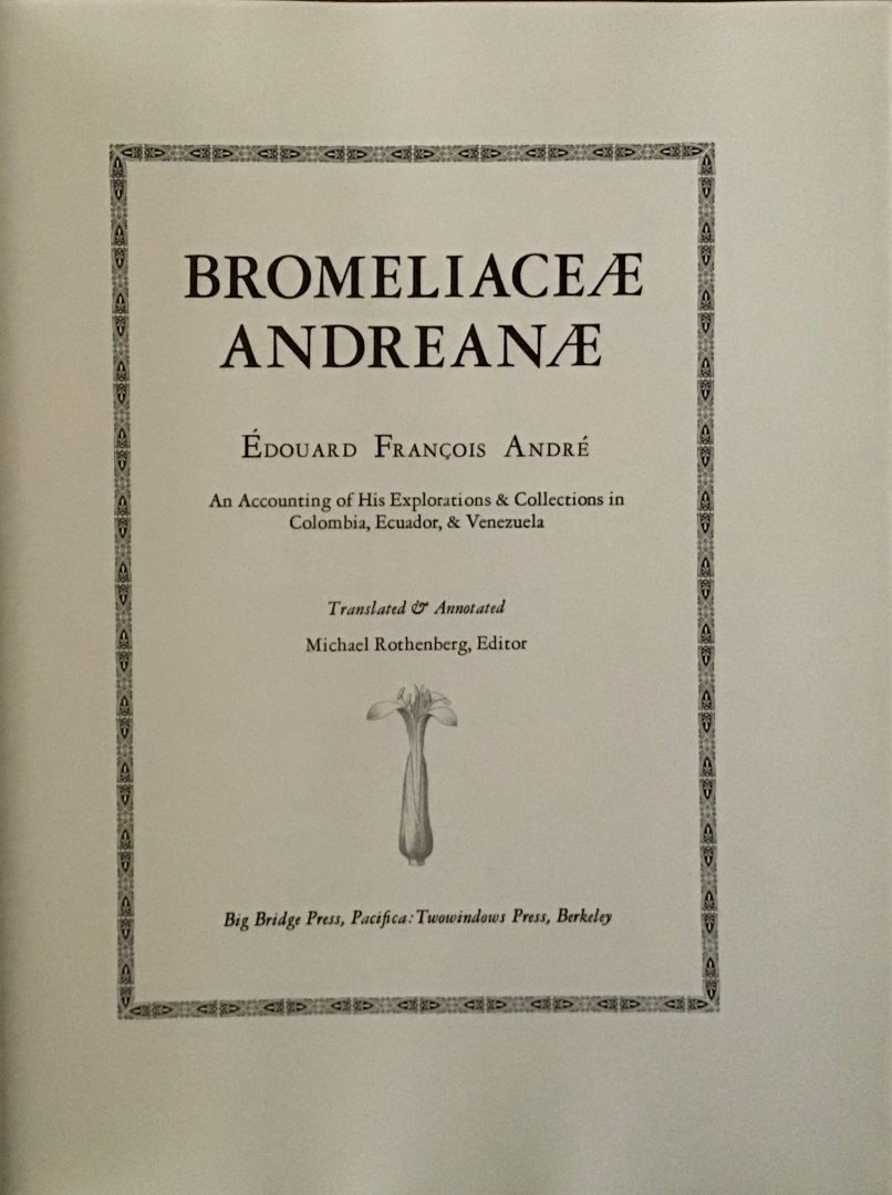 André, Édouard Francois - Bromeliaceae Andreanae