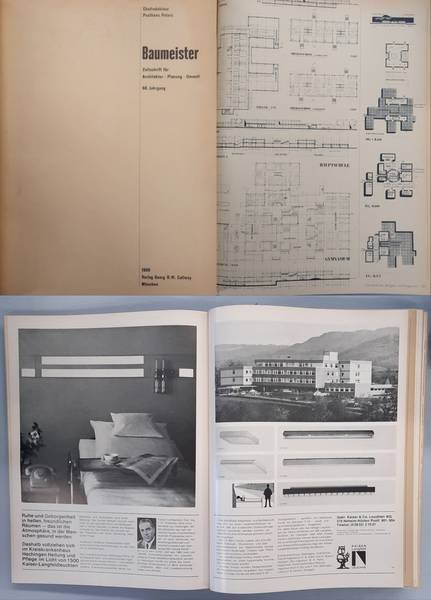 BAUMEISTER. & PETERS, PAULHANS [CHEFREDAKTEUR] - Baumeister. Zeitschrift für Architektur - Planung - Umwelt. 66e Jahrgang 4, April 1969 - 67. Jahrgang, 12, Dezember 1970.