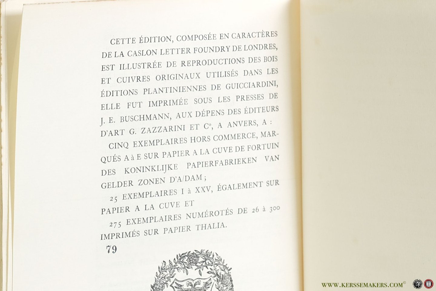 Guicciardini, Louis. - Description de la cité d'Anvers. Traduction de François de Belleforest, Commingeois, suivant l'édition plantinienne de 1582, avec une préface de Maurice Sabbe, et une notice de Louis Strauss.