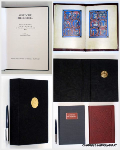 KRIEGER, MICHAELA (Einführung), - Gotische Bilderbibel. Faksimile der Handschrift Cod. Ser. N. 2611, fol.1-22 der Österreichischen Nationalbibliothek, Wien. (Facsimile & text vol.).