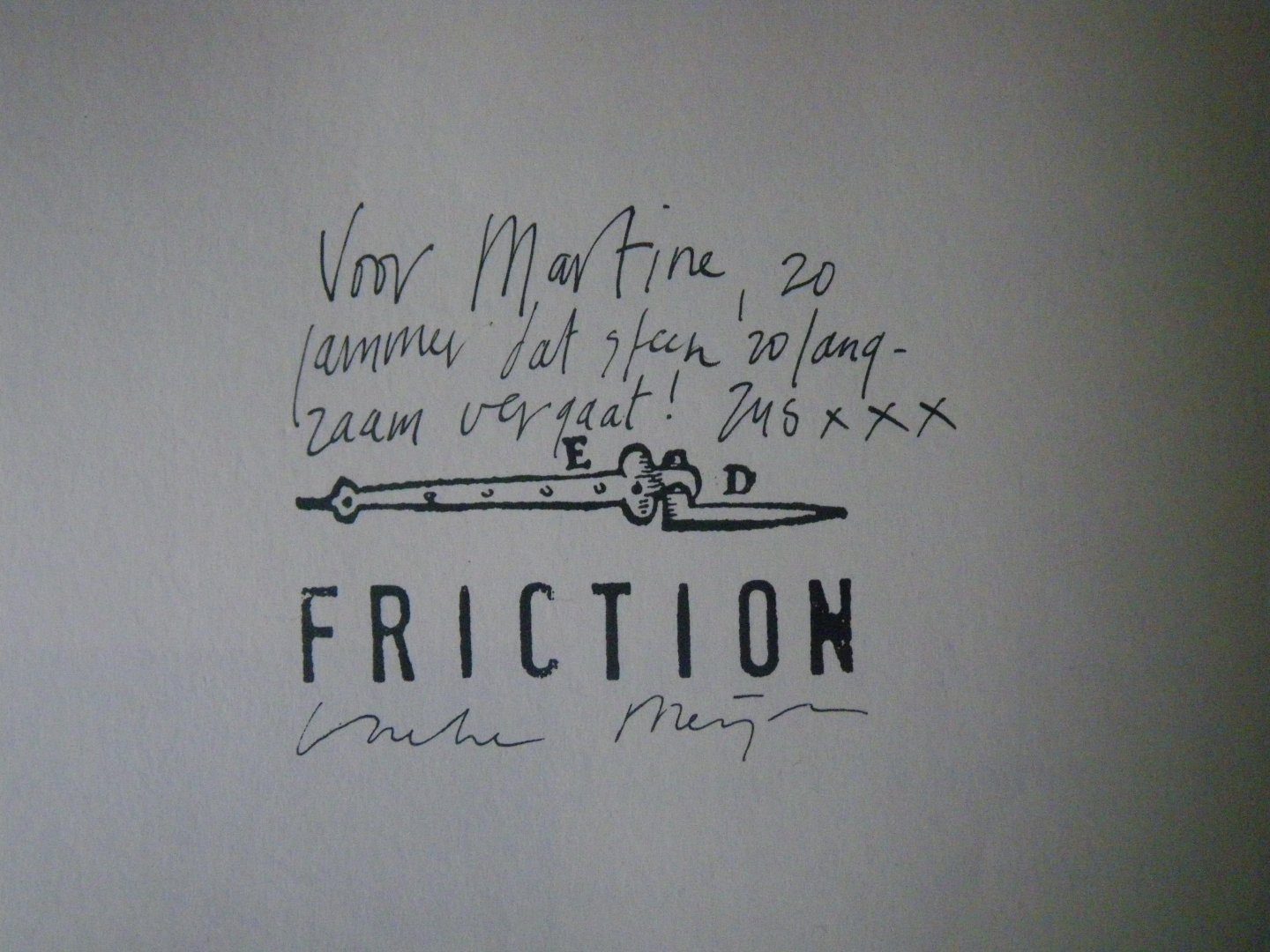 Meijer Ineke B.C. - Friction (timetable)